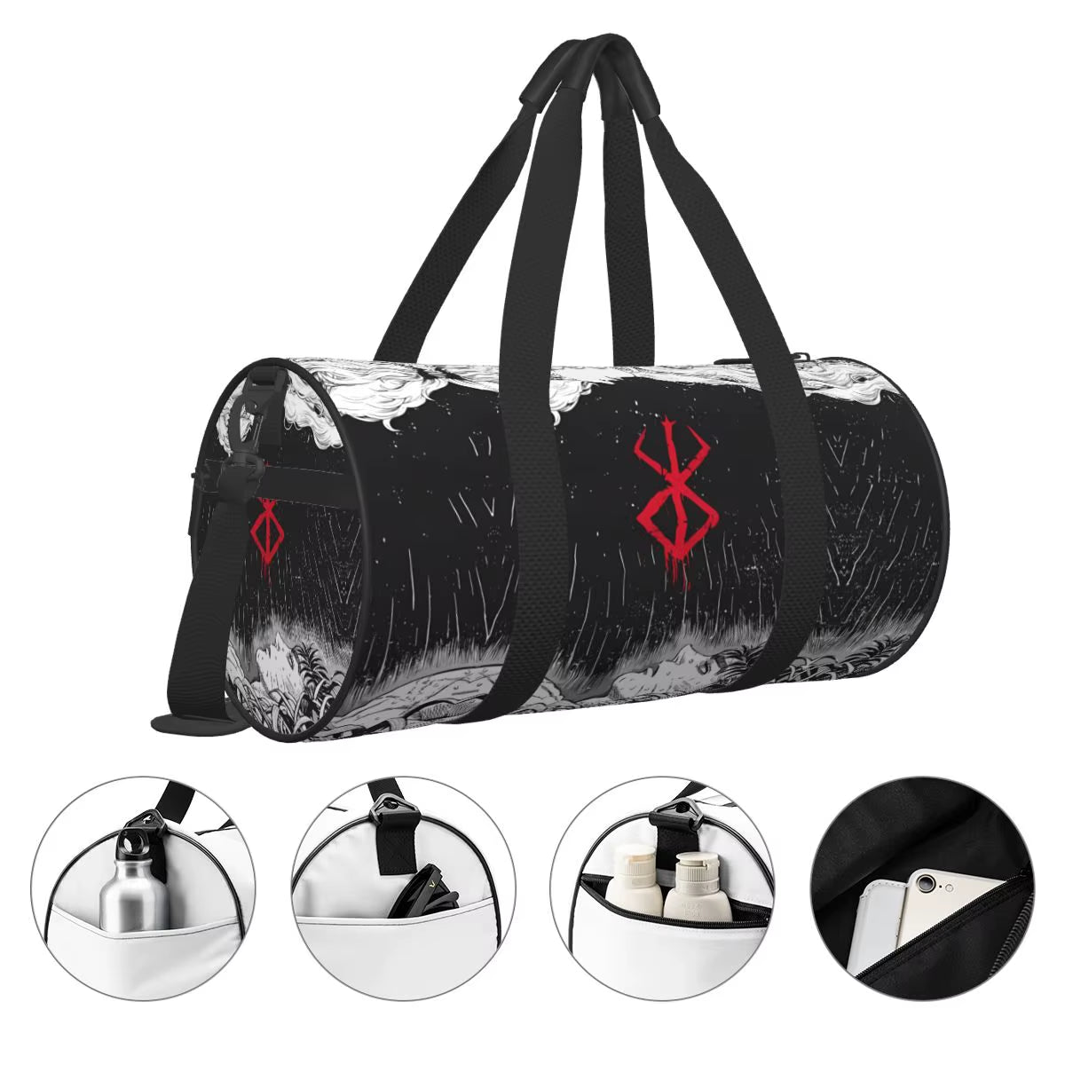 Japan Anime Bereserk Gym Bag Fashion Street Waterproof Sports Bags Large Capacity Travel Handbag Novelty Fitness Bag for Couple
