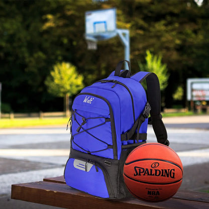 | Basketball Bag Backpack for Men--Best Accessories Gym Daily Use Blue
